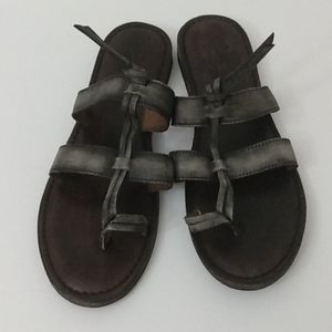 FREE PEOPLE SANDALS. Faryl Robin washed black